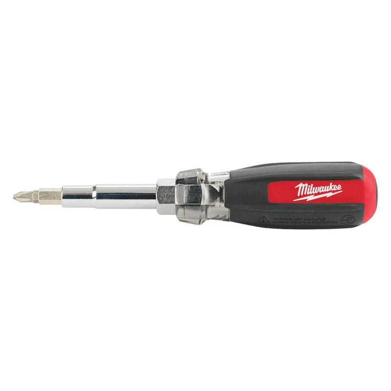 Desarmador con mango acolchonado de mútiples puntas Milwaukee 13 en 1 con punta Schrader - 48-22-2881