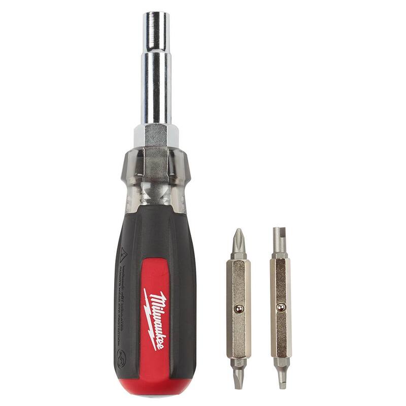 Desarmador con mango acolchonado de mútiples puntas Milwaukee 13 en 1 con punta Schrader - 48-22-2881