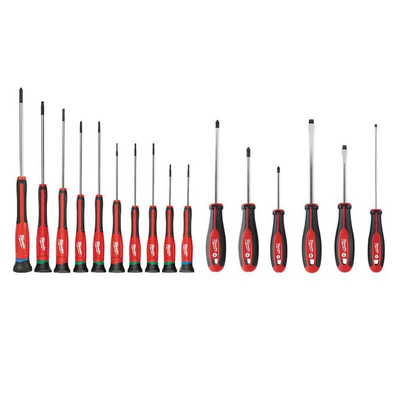 Set de destornilladores de 16 piezas de Milwaukee con destornilladores de precisión - 48-22-2612-48-22-2706