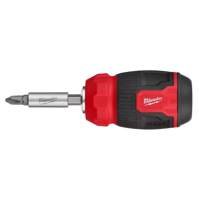 Milwaukee 8-en-1 Destornillador Multibit Compacto con Cuchillos Utilitarios Plegables Fastback 6-en-1 con Hoja de Uso General (2 Piezas) - 48-22-2910-48-22-1505