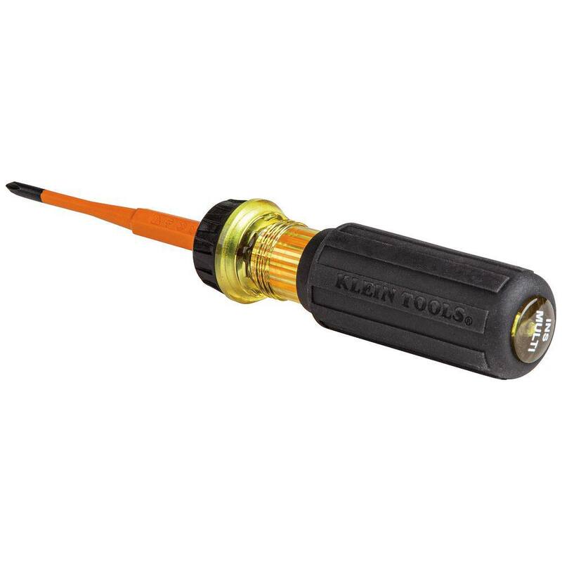 Destornillador aislado con hoja reversible de Klein Tools 2 en 1, #1 Phillips, 3/16 pulgadas de ranura - 32286