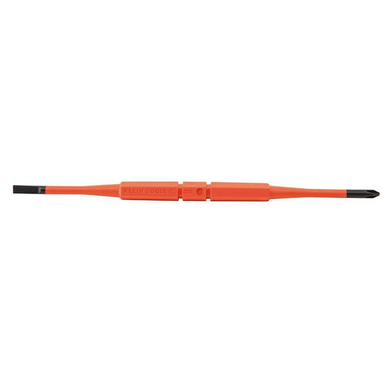Destornillador aislado con hoja reversible de Klein Tools 2 en 1, #1 Phillips, 3/16 pulgadas de ranura - 32286