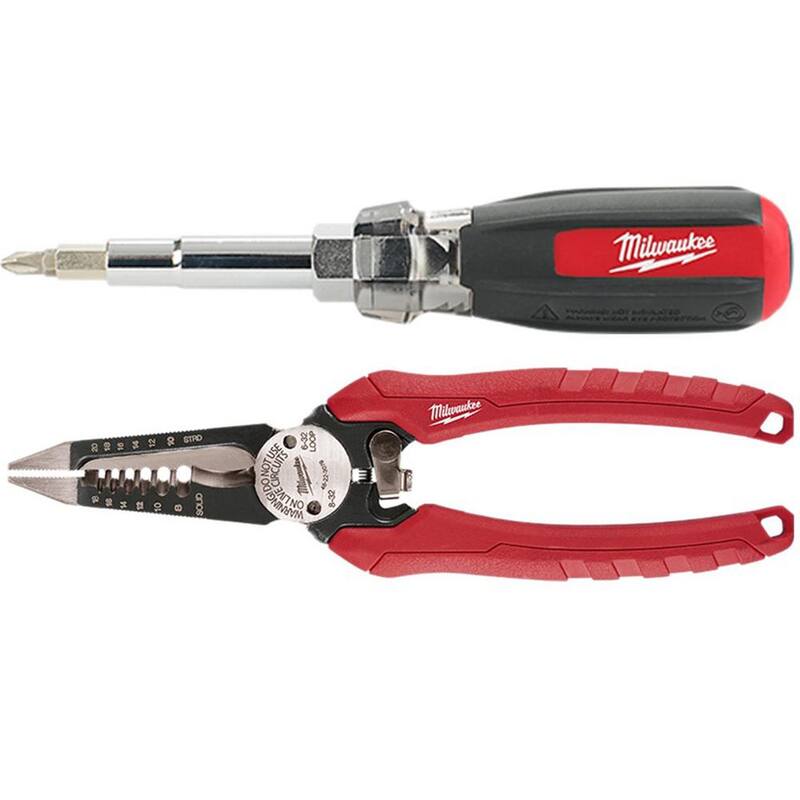 Desarmador combinado con punta múltiple de 13 en 1 y agarre acolchonado con pelacables de 6 en 1 - 48-22-2880-48-22-3079