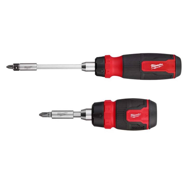 Broca de destornillador de trinquete multiusos Milwaukee de 27 en 1 con destornillador de trinquete multiusos compacto de 8 en 1 (2 piezas) - 48-22-2904-48-22-2913