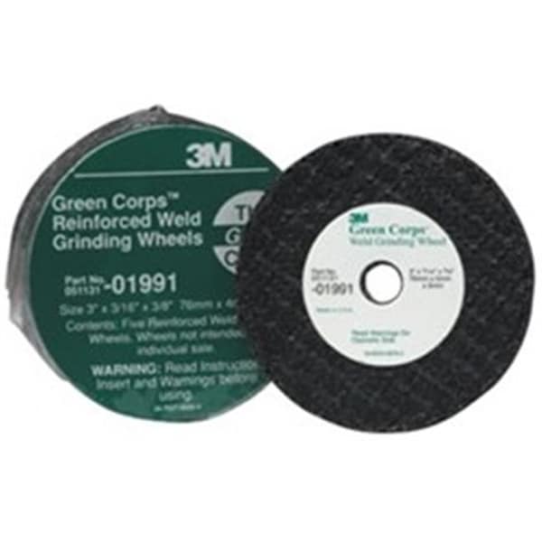 Rueda de esmerilado de escoria de soldadura de 3 pulgadas Green Corps de 3M 01991