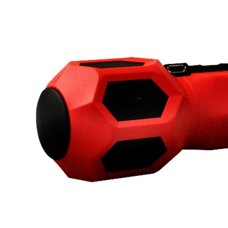 Destornillador eléctrico y manual Hybro Duo USB recargable en rojo con 4 bits - HIV-004R