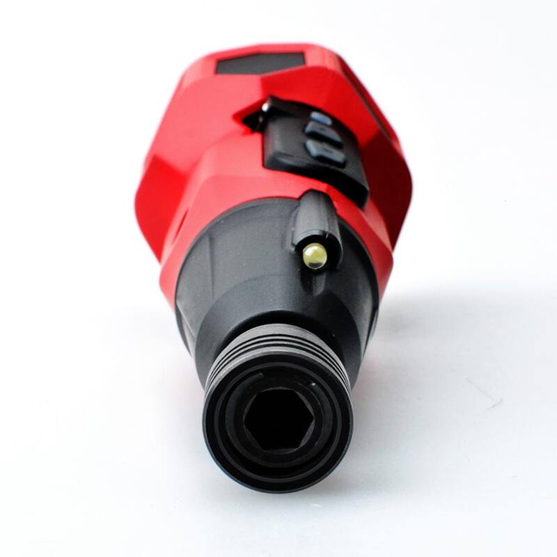 Destornillador eléctrico y manual Hybro Duo USB recargable en rojo con 4 bits - HIV-004R