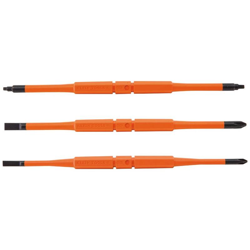 Brocas desarmadoras aisladas de doble extremo de Klein Tools (paquete de 3) - 13157
