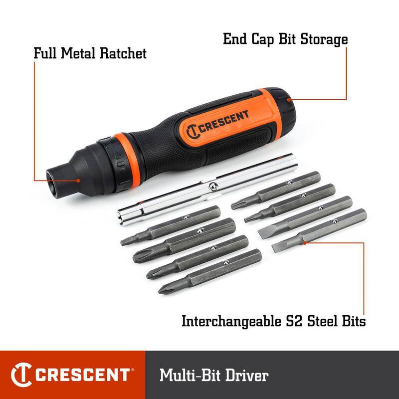 Destornillador Multi-Bit con Racor de 11 en 1 Crescent - CMBS11R