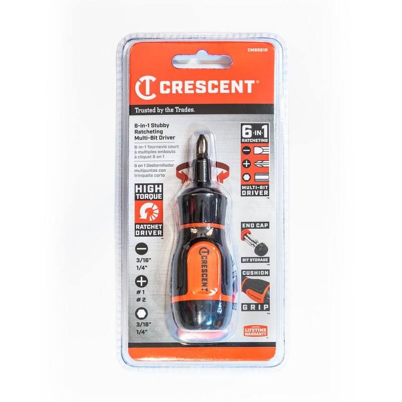 Desarmador multiusos con trinquete Crescent de 6 en 1 - CMBS61R
