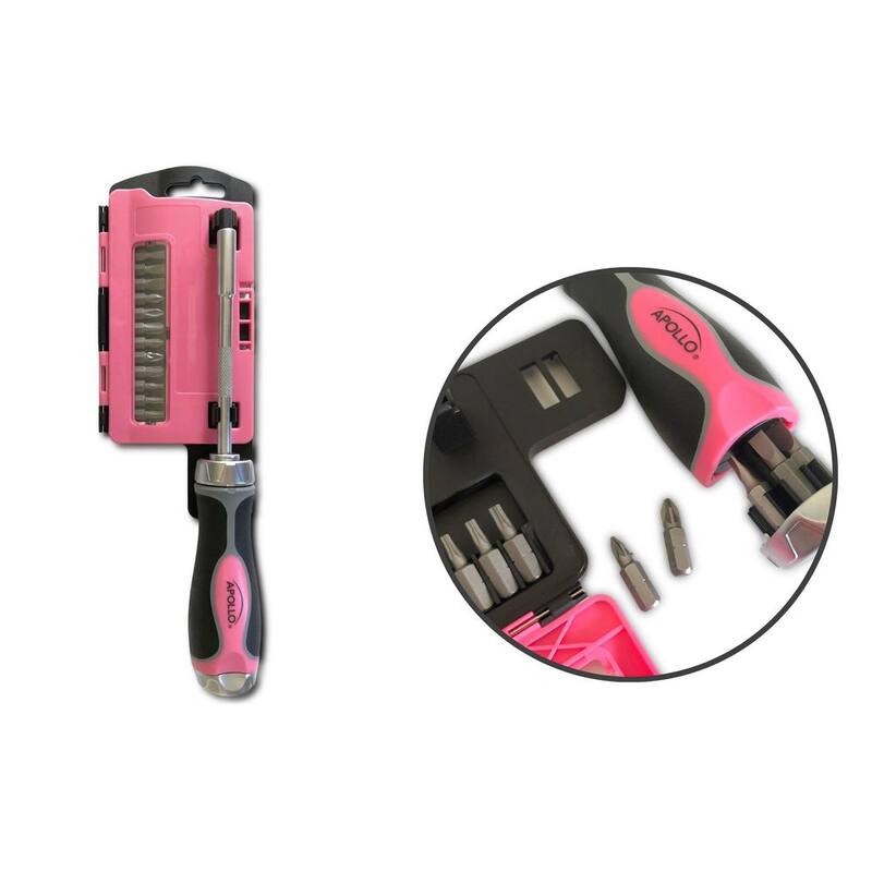 Desarmador de trinquete Apollo con juego de puntas (13 piezas) - DT5021P
