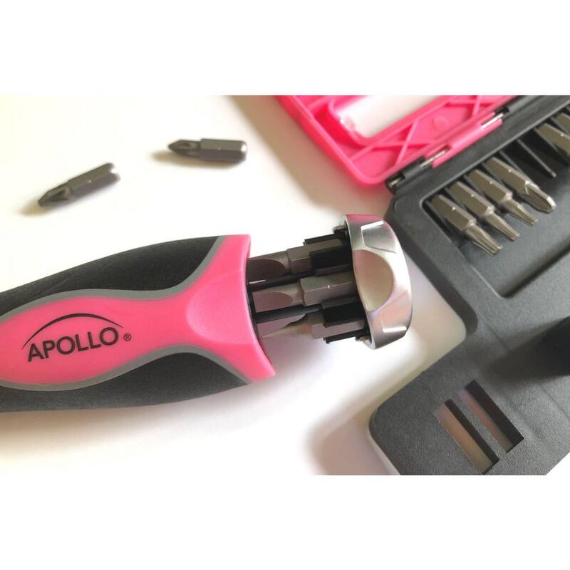 Desarmador de trinquete Apollo con juego de puntas (13 piezas) - DT5021P