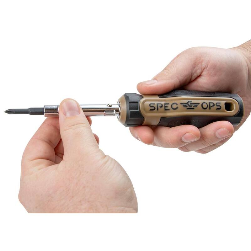 Desarmador Multi-Bit SPEC OPS, 6 en 1, Puntas Magnéticas de Doble Lado, Eje de Acero Cr-Mo - SPEC-S6IN1