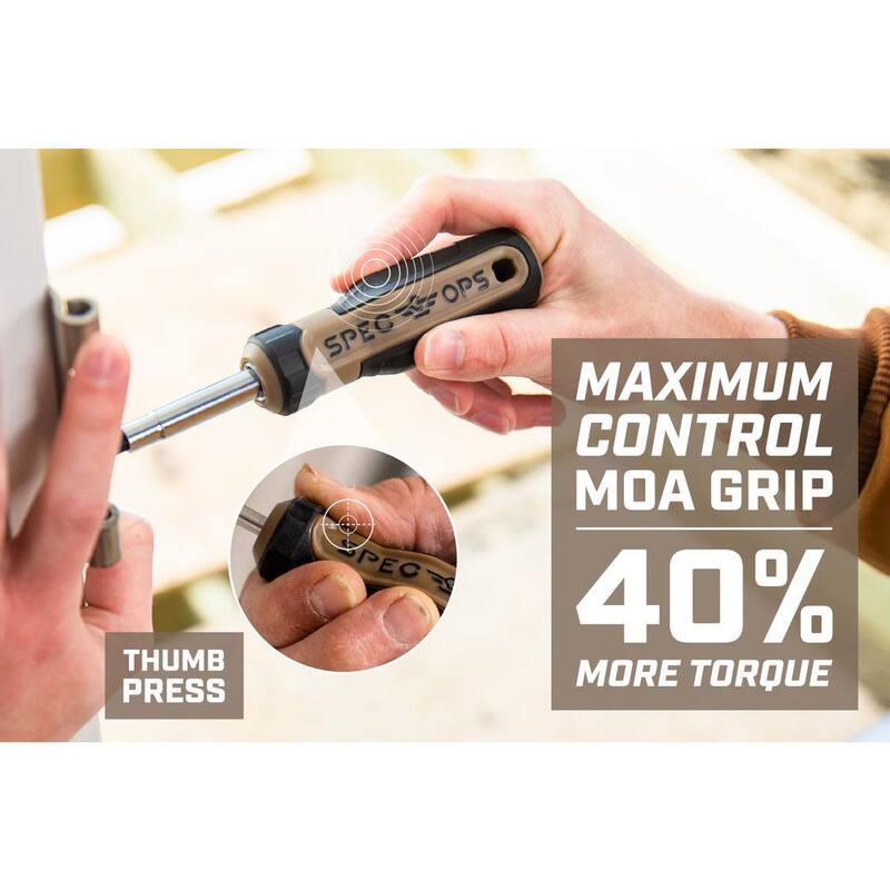 Desarmador Multi-Bit SPEC OPS, 6 en 1, Puntas Magnéticas de Doble Lado, Eje de Acero Cr-Mo - SPEC-S6IN1