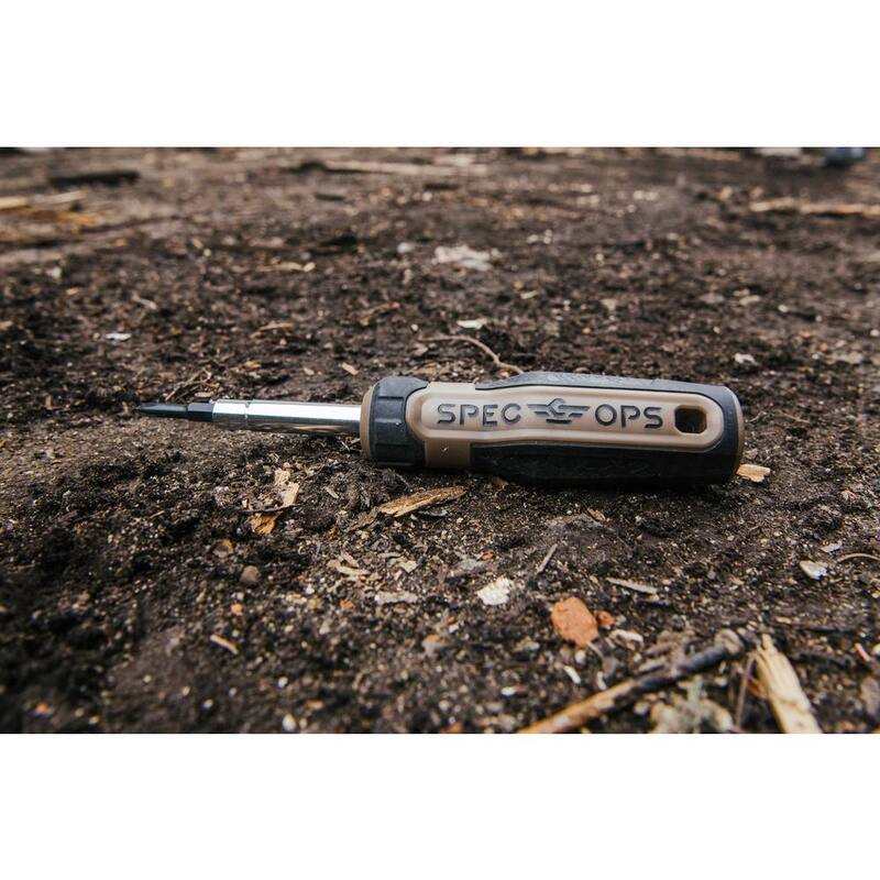 Desarmador Multi-Bit SPEC OPS, 6 en 1, Puntas Magnéticas de Doble Lado, Eje de Acero Cr-Mo - SPEC-S6IN1