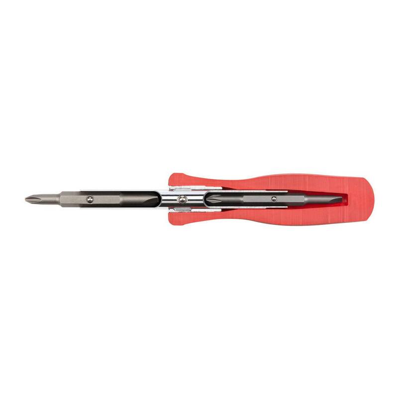 Destornillador Phillips/Slotted 6-en-1 TEKTON (#1 x 3/16 pulg., #2 x 1/4 pulg., Rojo) - DMS18010