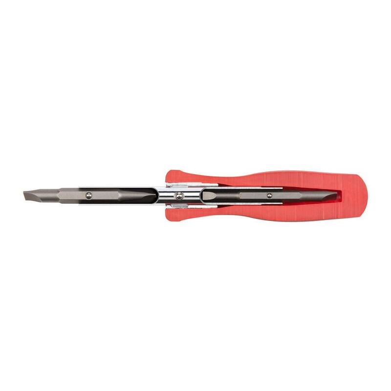 Desarmador ranurado TEKTON 6-en-1 (3/16 in. x 1/4 in., 1/8 in. x 5/16 in., Rojo) - DMS18017