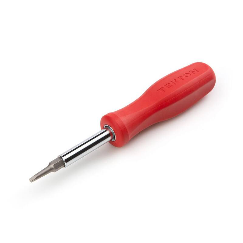 Destornillador cuadrado 6-en-1 TEKTON (S0 x S1, S2 x S3, Rojo) - DMS18015