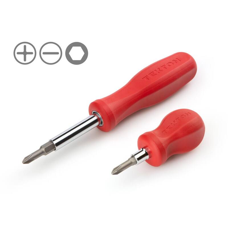 Set de desarmadores multibit TEKTON (2 piezas) (#1 a #2, 3/16 a 1/4 pulgadas) - DRV82001