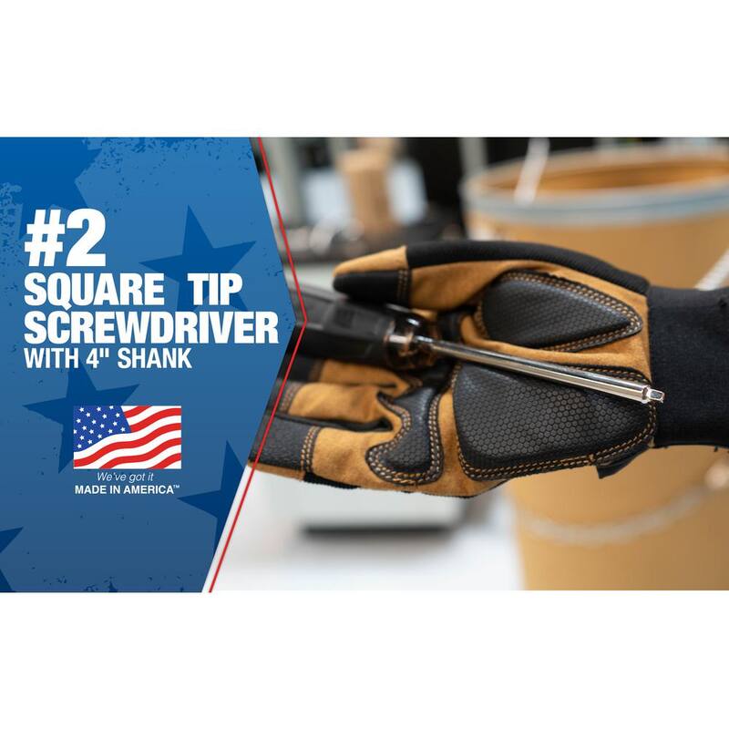Desarmador de punta cuadrada #2 de Southwire USA con mango de 4 pulgadas - 65139740