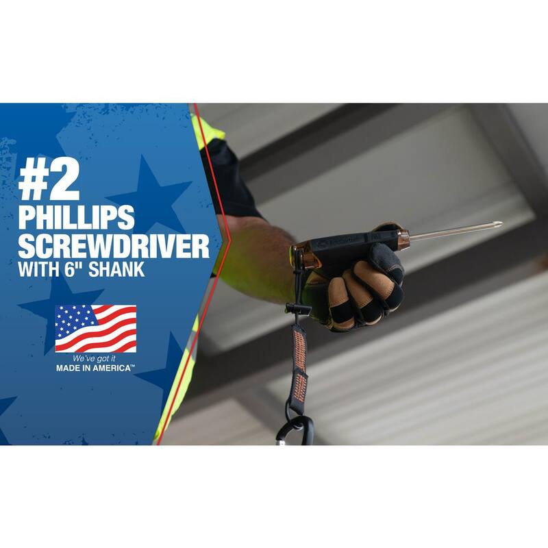 Destornillador de cabeza Phillips #2 de Southwire USA con barra de 6 pulgadas - 65139640