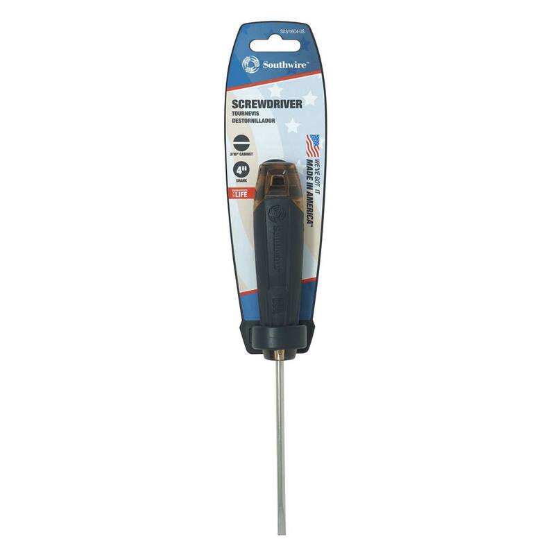 Destornillador de punta de gabinete de 3/16 pulgadas con mango de 4 pulgadas - 65138940