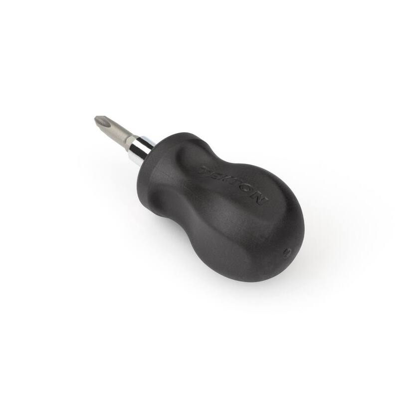 Destornillador TEKTON 3 en 1 Stubby Phillips/Slotted (#2 x 1/4 pulg., Negro) - DMT13002