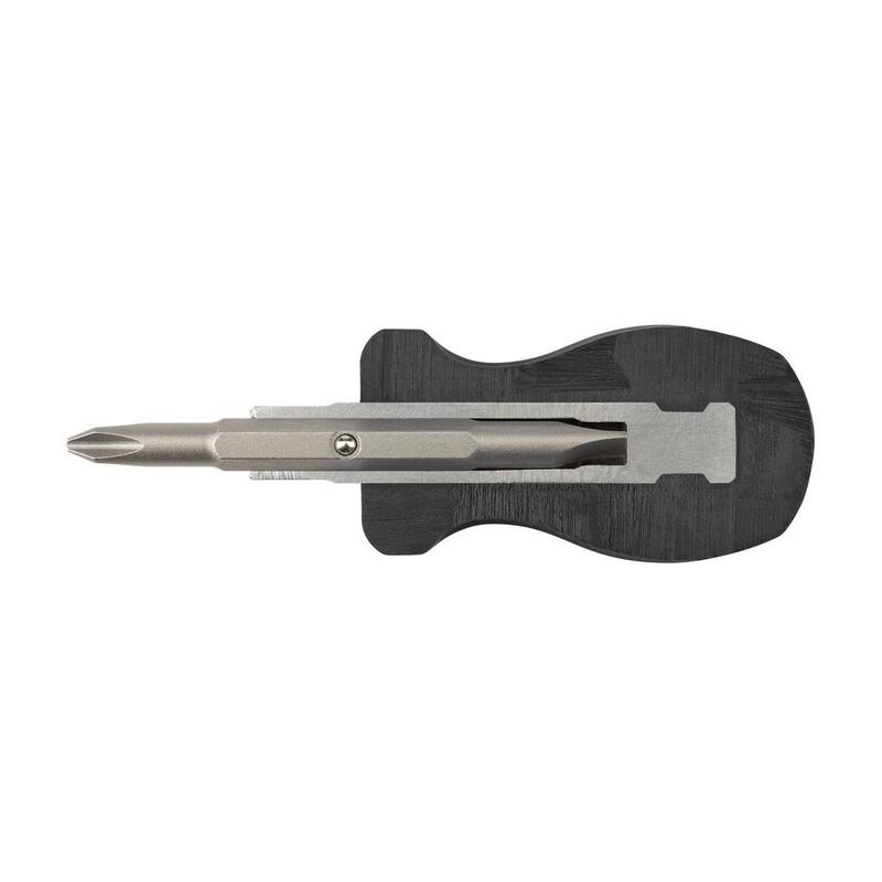 Destornillador TEKTON 3 en 1 Stubby Phillips/Slotted (#2 x 1/4 pulg., Negro) - DMT13002