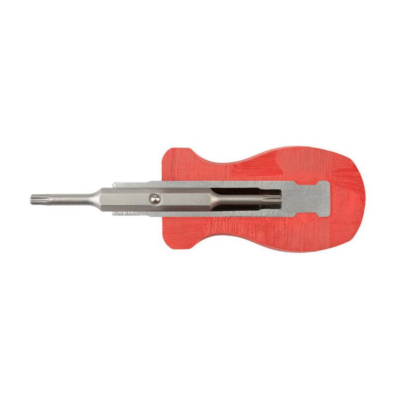 Destornillador Torx 3 en 1 Stubby (T10 x T15, Rojo) - DMT17003