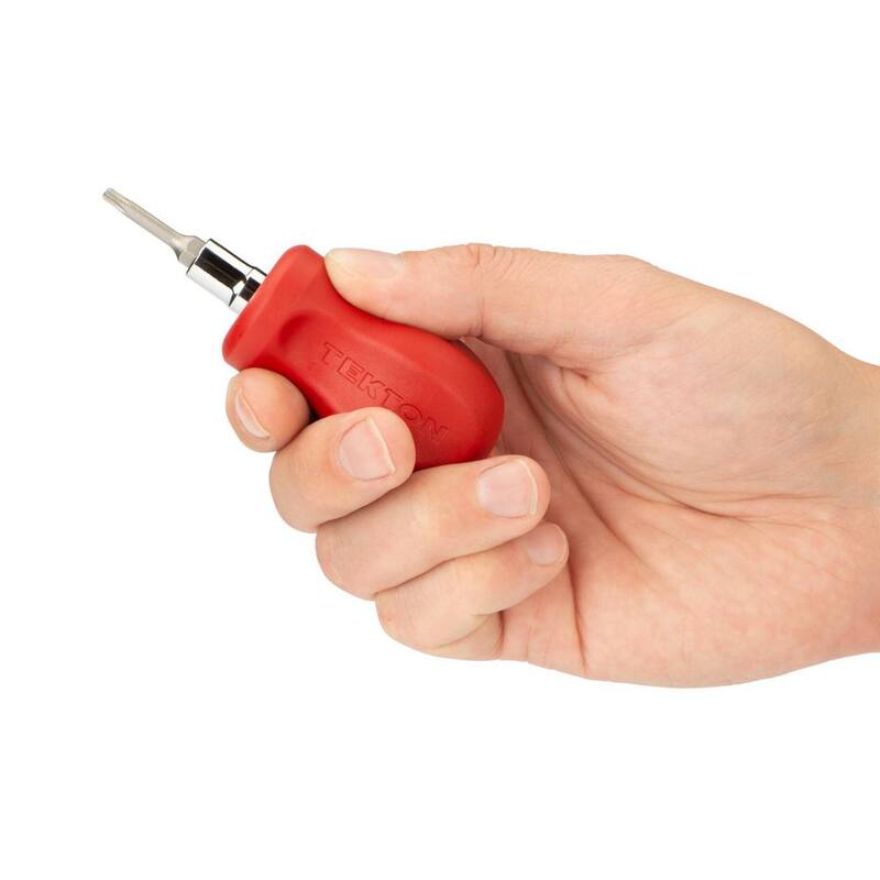 Destornillador Torx 3 en 1 Stubby (T10 x T15, Rojo) - DMT17003