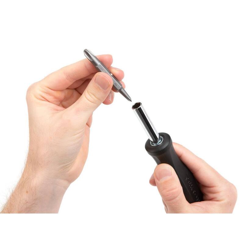 Destornillador Phillips 6 en 1 TEKTON (#1 x #2, #0 x #3, Negro) - DMS14007