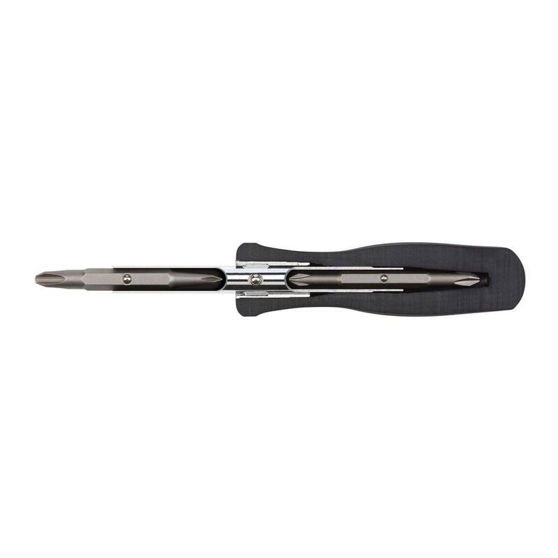 Destornillador Phillips 6 en 1 TEKTON (#1 x #2, #0 x #3, Negro) - DMS14007