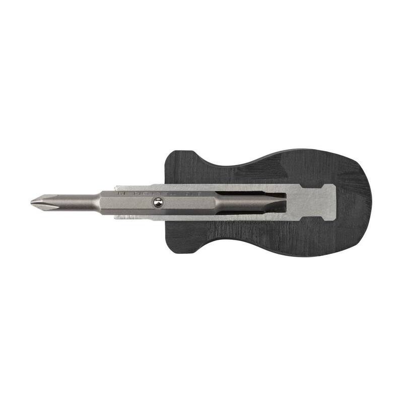 Desarmador TEKTON 3 en 1 Phillips/Plano Stubby (#1 x 3/16 pulg., Negro) - DMT13001