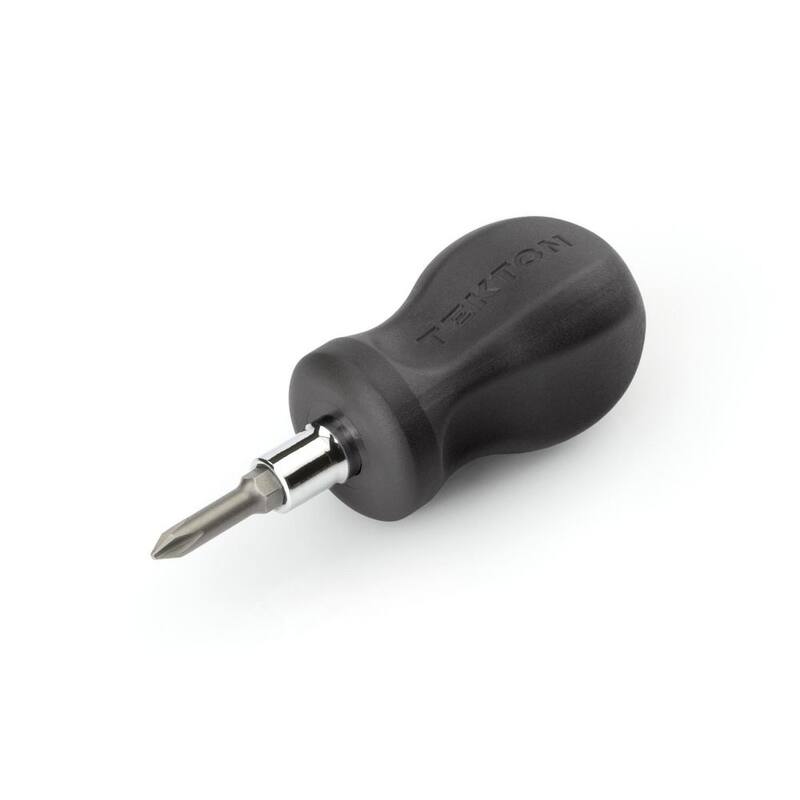 Desarmador TEKTON 3 en 1 Phillips/Plano Stubby (#1 x 3/16 pulg., Negro) - DMT13001