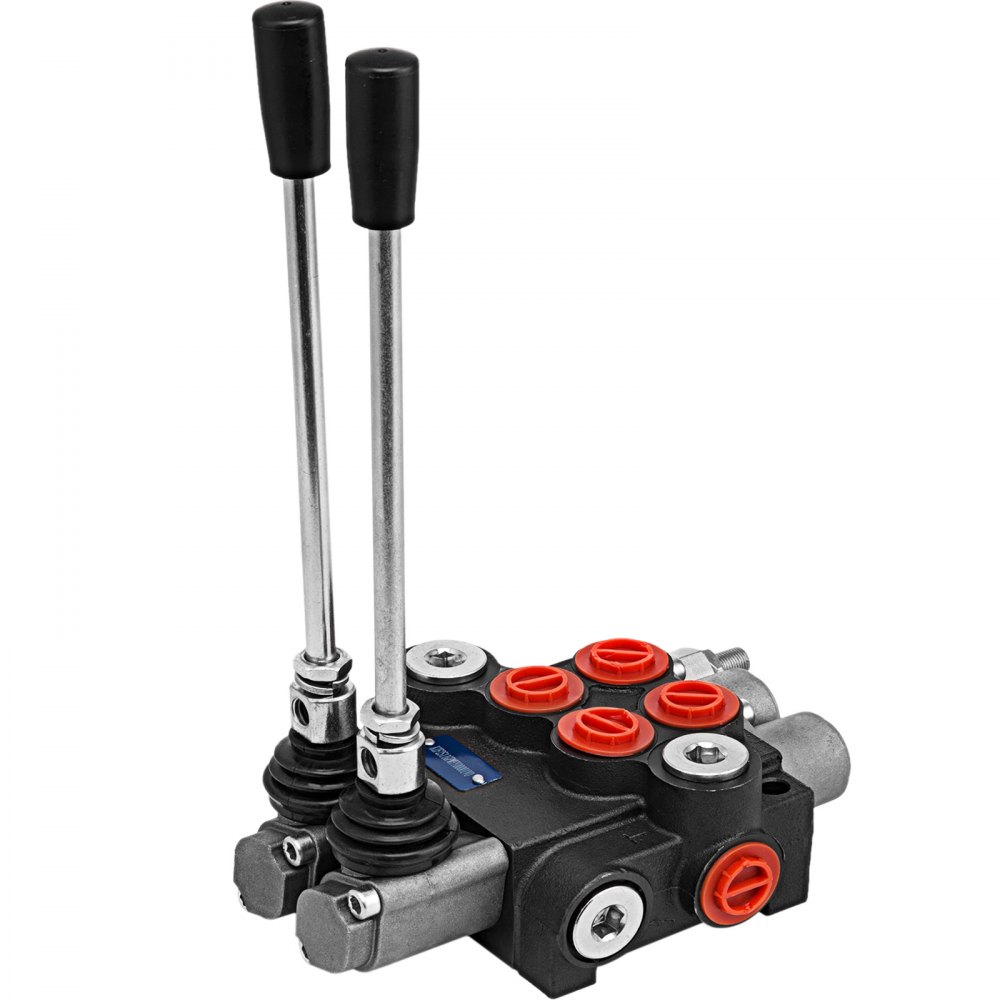 VEVOR Hydraulic Valve 2 Spool Hydraulic Directional Control Valve 11gpm Hydraulic Control Valve Double Acting for Tractors Loaders Tanks - KZF2S11GPMYY00001V0
