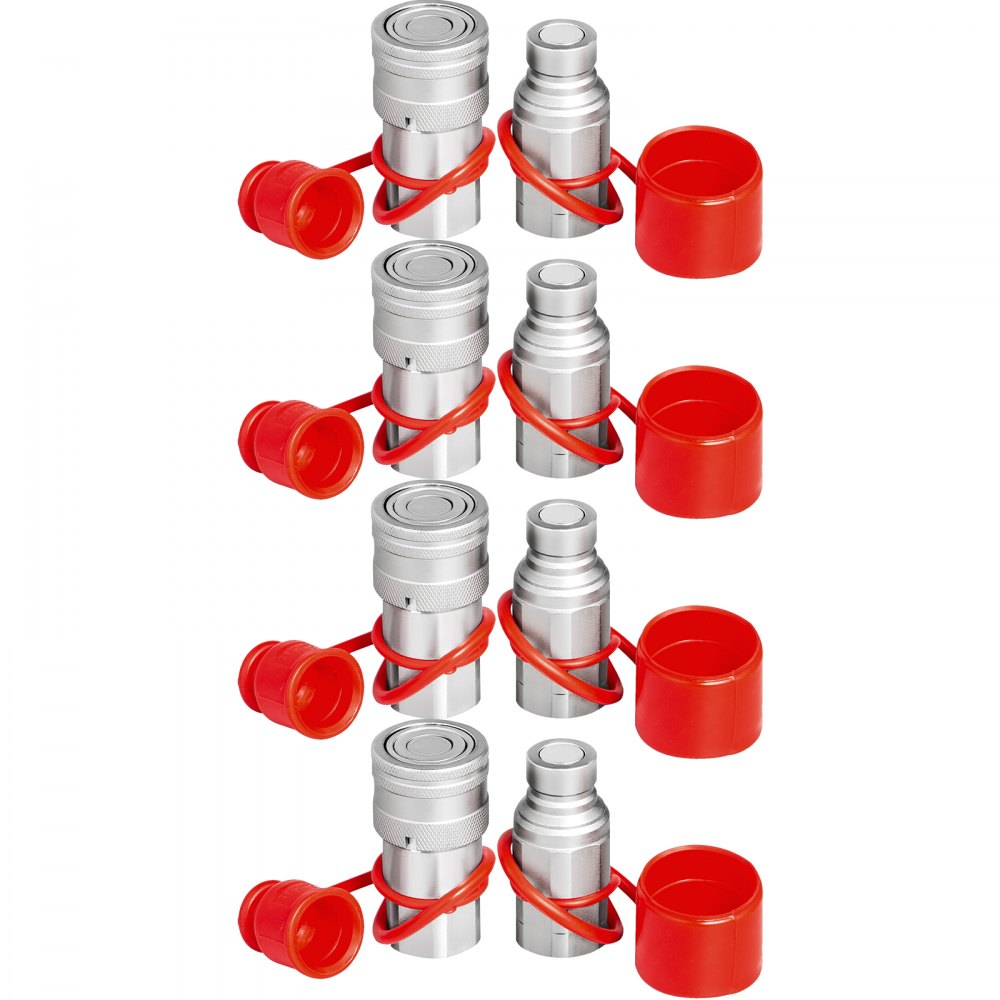 VEVOR 3/4NPT Hydraulic Quick Connect 3/4body Hydraulic Coupler 20.7MPa Hydraulic Coupling Quick Connect 106L/min Hydraulic Quick Coupler (ISO 16028) - YYJT3/4YCYYJT04D1V0