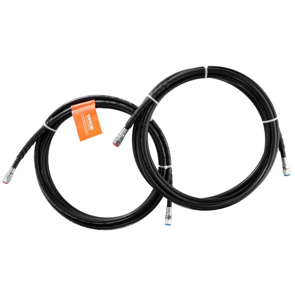 VEVOR Outboard Hose Kit, 20 ft Hydraulic Steering Hose, 2-Piece Leak-Proof TPEE Hydraulic Boat Hoses, Compatible with Marine Hydraulic Outboard Steering Boat System up to 300 HP - YYRGPJ220YC0PY24VV0