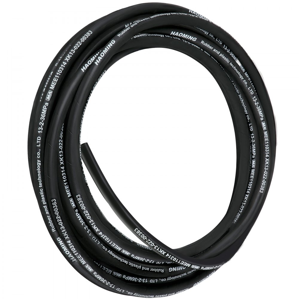VEVOR Hydraulic Hose 50 Feet Rubber Hydraulic Hoses with 2 High-Tensile Steel Wire Braid, Inner Diameter 1/2 Inch, 5000 PSI Max, Bulk Hydraulic Hose -40 °F to 250 °F, Hydraulic Oil Flexible Hose - 00PSIX5NJR2YV2MH3V0