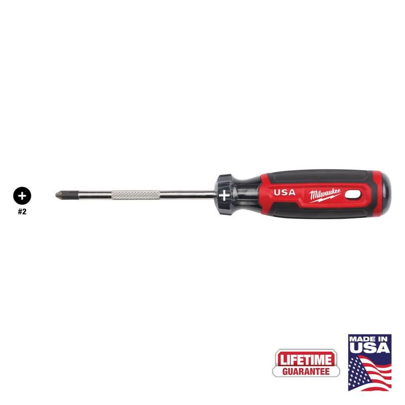 Milwaukee 4 pulgadas Destornillador Phillips #2 con mango acolchonado - MT202