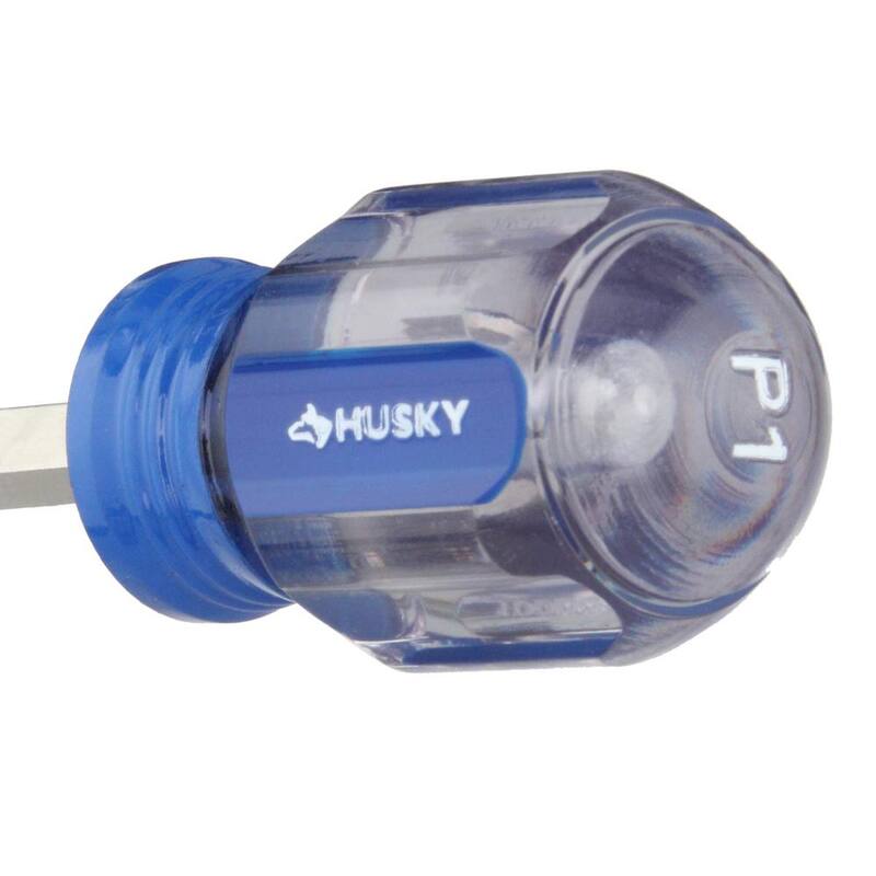Husky #1 x 1-1/2 in. Destornillador Phillips corto de eje cuadrado - H1X112SPHSD