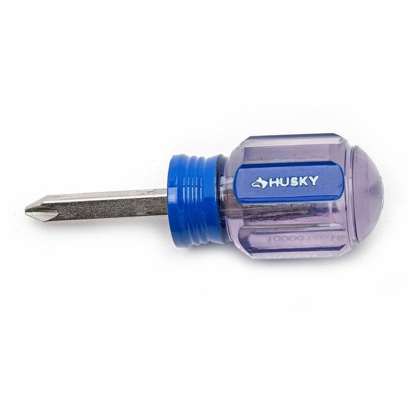 Husky #1 x 1-1/2 in. Destornillador Phillips corto de eje cuadrado - H1X112SPHSD