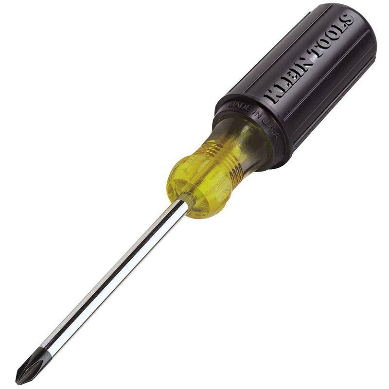 Destornillador Phillips #2 con punta perfilada, mango de 4 pulgadas de diámetro y agarre acolchonado - 603-4