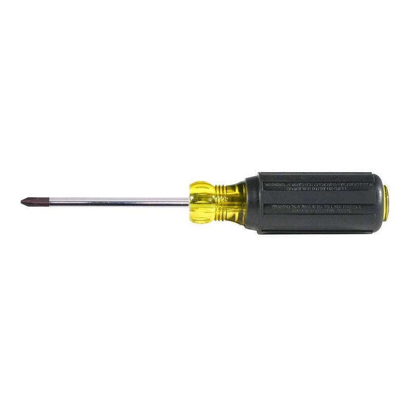Destornillador Phillips #1 de Klein Tools con vástago redondo de 3 pulgadas - Mango con agarre acolchonado - 603-3