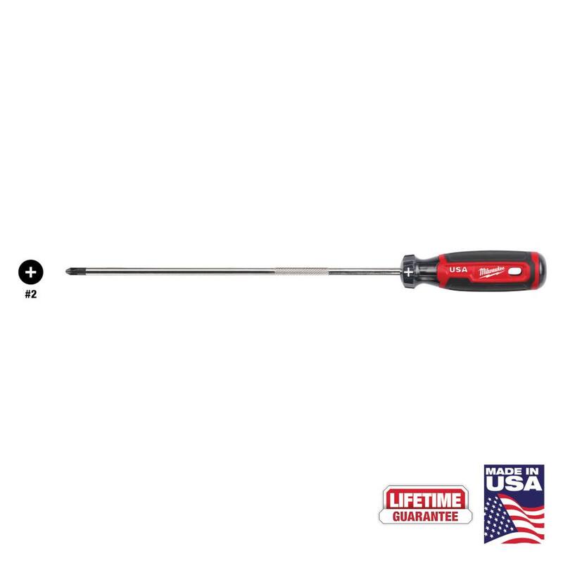Destornillador Phillips #2 de 10 pulgadas con agarre acolchonado - MT204 de Milwaukee
