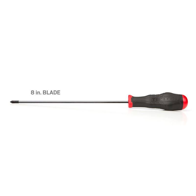 Desarmador de alta torsión TEKTON Phillips largo #1 (Cromo) - DHP34001