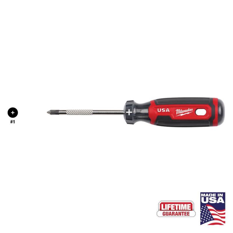 Destornillador Phillips #1 de 3 pulgadas de Milwaukee con agarre acolchonado - MT201