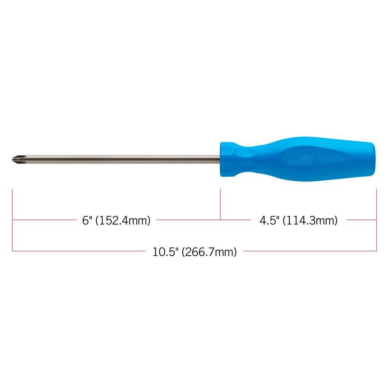 Destornillador Phillips #2 de 6 pulgadas con mango de tres lóbulos - P206H de Channellock