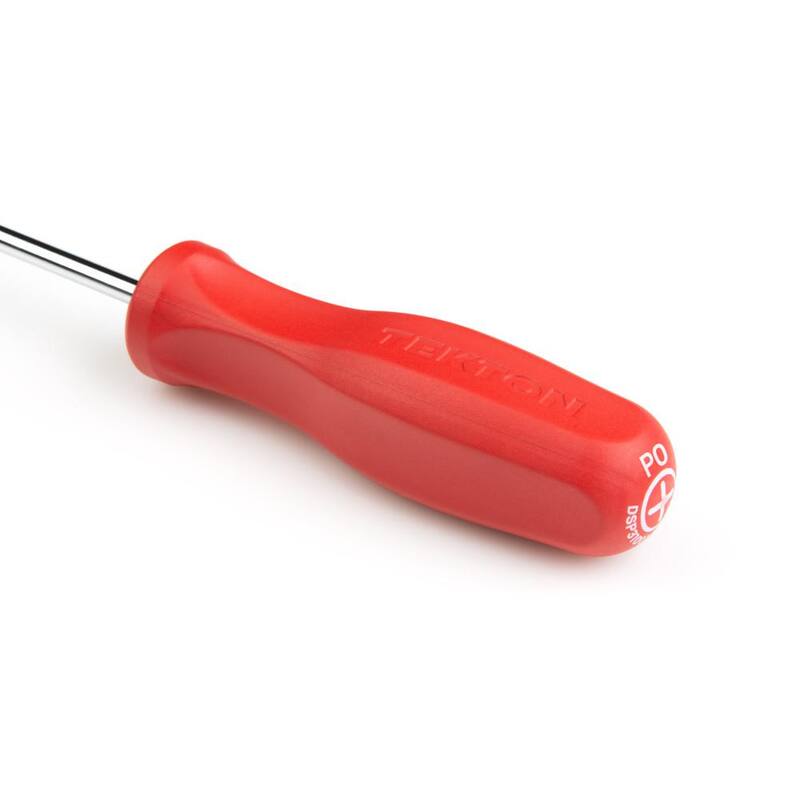 Destornillador TEKTON #0 Phillips de mango resistente (hoja cromada) - DSP31000