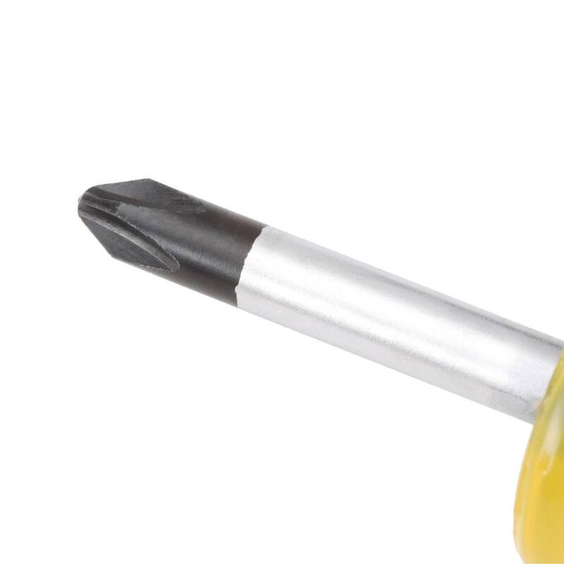 Desarmador corto de mango ámbar con punta Phillips y mango redondo tipo 1-3/8 in. URREA - 9671