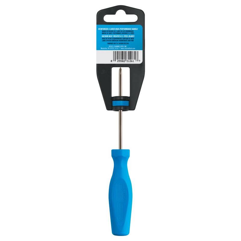 Destornillador de estrella Channellock de 3 pulgadas con mango azul de tres lóbulos - P030H